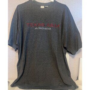 Texas A&M Aggies T-Shirt 2XL By M.J. Soffe Dk‎ Gray 50% Cotton/50% Poly USA Made
